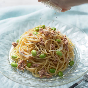 ツナと枝豆の冷製パスタ