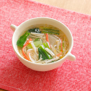 野菜たっぷり！ とろとろ大根のかに風味スープ